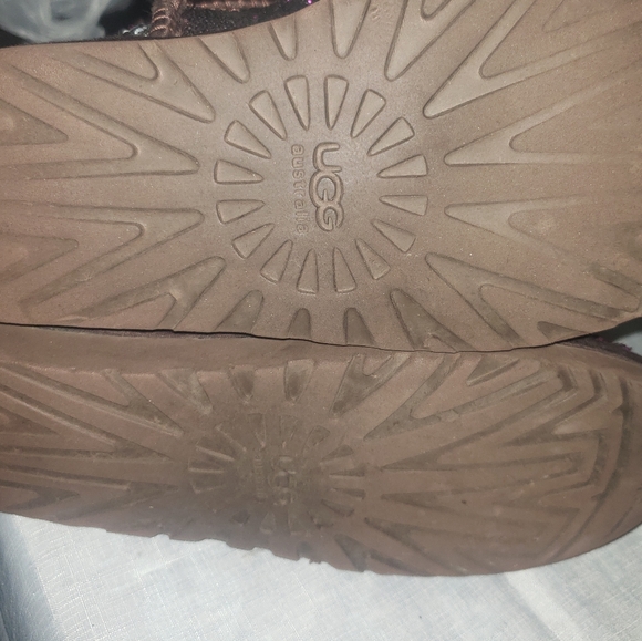 Size 8 Ugg Purple Reflective 💜 Boots winter warm shoes sequin - Picture 8 of 8